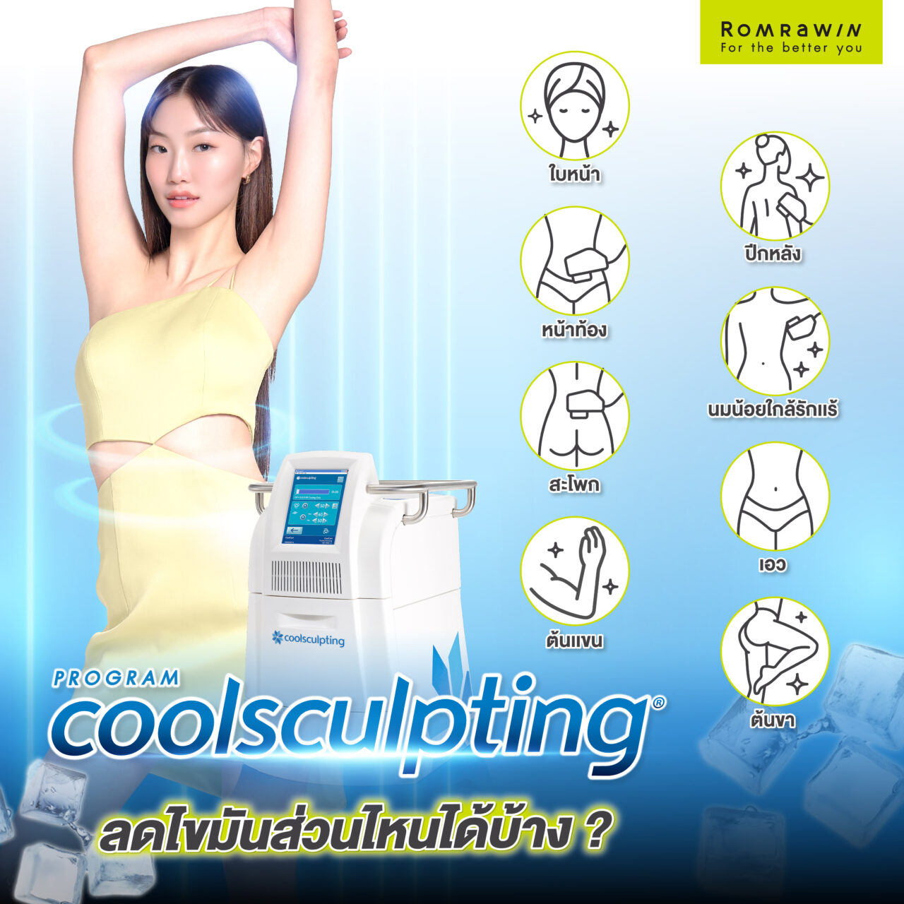 Coolsculpting ลดไขมันส่วนไหนได้บ้าง