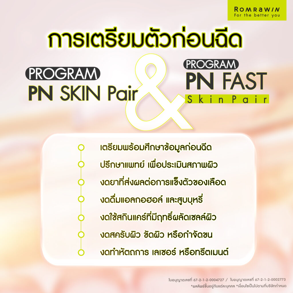 การเตรียมตัวก่อนฉีด Plinest