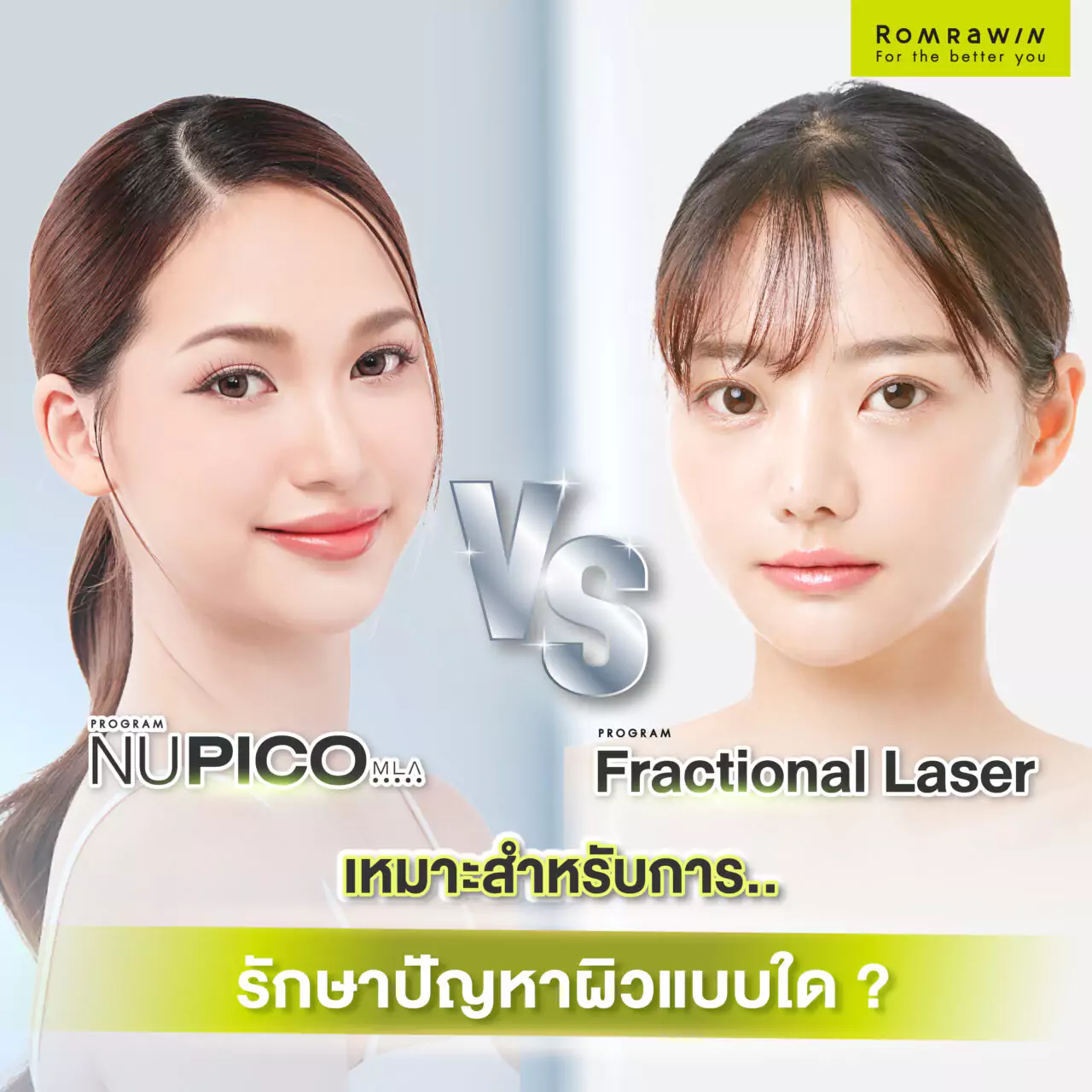 NU Pico MLA กับ Fractional Laser เหมาะสำหรับการรักษาปัญหาผิวแบบใด ?